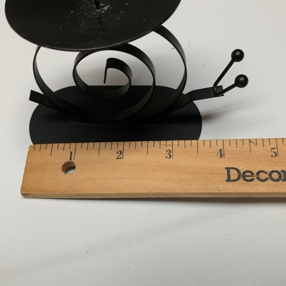 Vintage Metal Snail Candle holder w/ vanilla candle and mirror - Picture 6 of 9